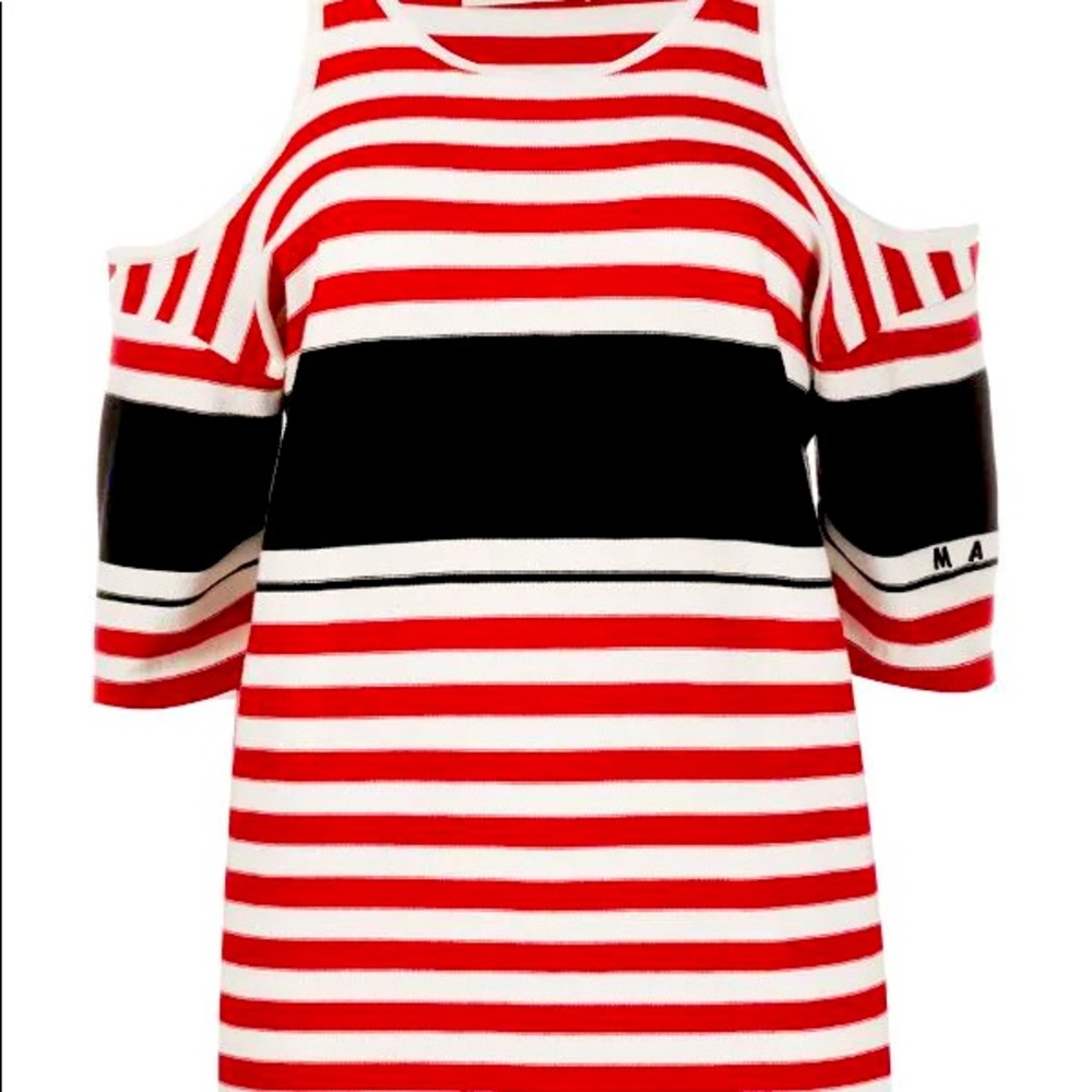 MARNI stripe pattern cut out top